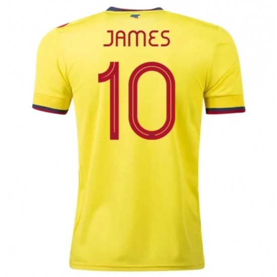 Camisola Colômbia James 10 Equipamento Primeiro 2020-2021 Manga Curta